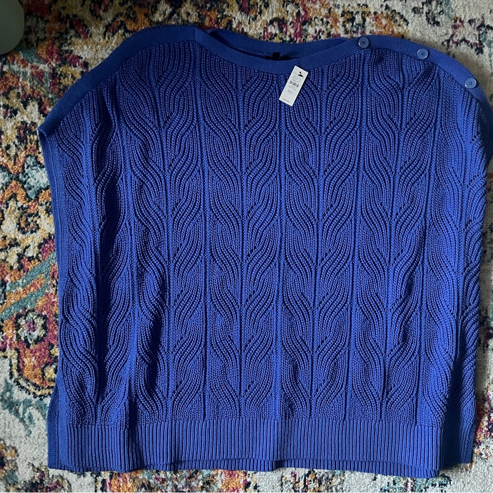 Blue Talbots Women's poncho